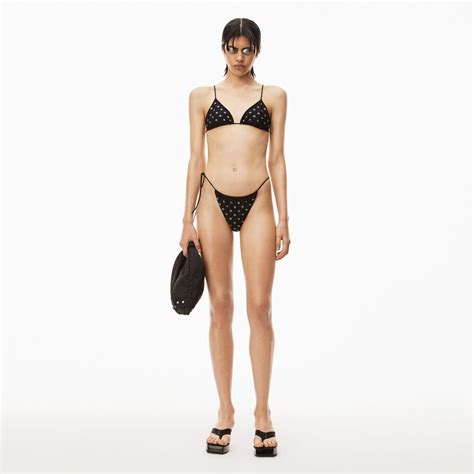 Alexander Wang Women S Hotfix Bikini Bottom In Contour Swim Editorialist