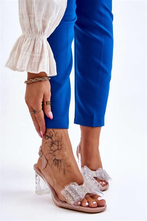 Modne Transparentne Sanda Y Z Kokard Nude Ariella Ceny I Opinie Ceneo Pl