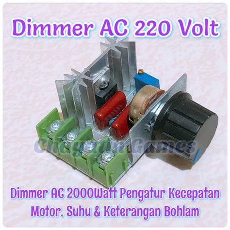 Jual Dimmer AC 220V Daya 2000W Pengatur Kecepatan Motor Suhu