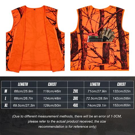 Camouflage And Orange Reversible Hunting Vest Vest Jacket For Camping