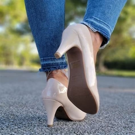 Shoes Womens Pat Nude Round Toe Low Heel Pumps Office Shoes Poshmark