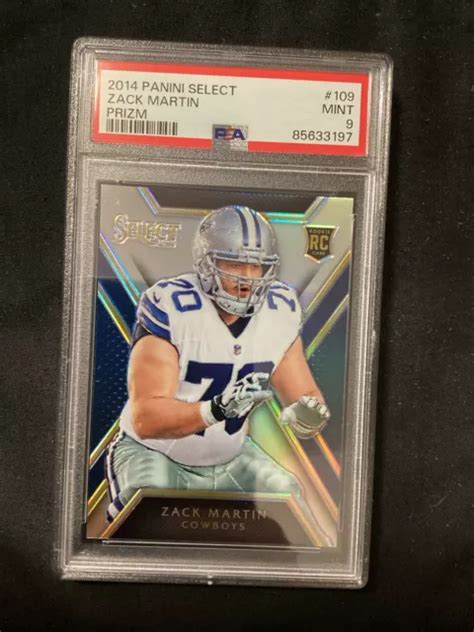 Psa Panini Select Argent Prizm Zack Martin Recrue Eur