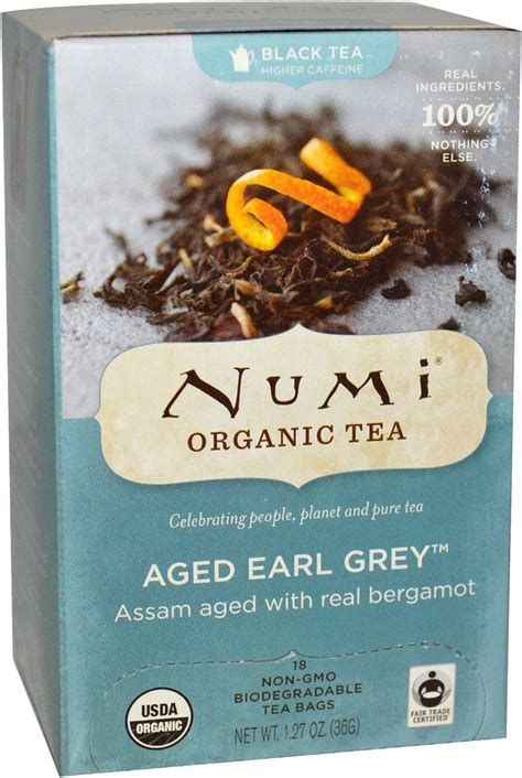 Numi Aged Earl Grey Bergamot Black Tea Tea Bags Case Of