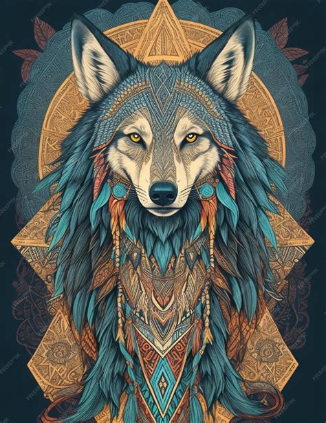 Premium AI Image | Wolf Illustration