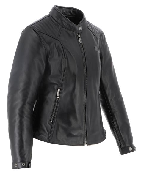 Blouson Femme Helstons Emilia Cuir Rag Noir Cuir Moto Vintage