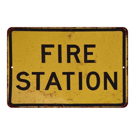 Fire Station Sign, Firehouse Vintage Looking Reproduction Sign ...