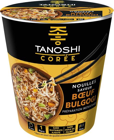 Tanoshi Cup Nouilles Instantan Es Saveur Boeuf Bulgogi Nouilles