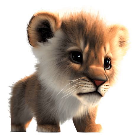 Hyperrealistic Adorable Baby Lion Cub · Creative Fabrica