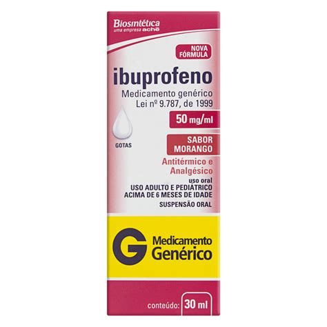 Dei Ibuprofeno E A Febre Nao Baixou - Ibuprofeno Gotas 50Mg/Ml 30Ml Biosintetica - Drogaleste