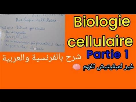 résumé biologie cellulaire s1 BCG FST episode 1 شرح بالعربية YouTube