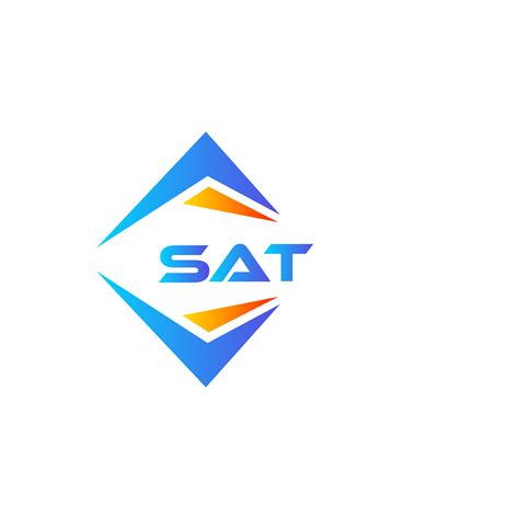 Sat Diseño De Logotipo De Tecnología Abstracta Sobre Fondo Blanco