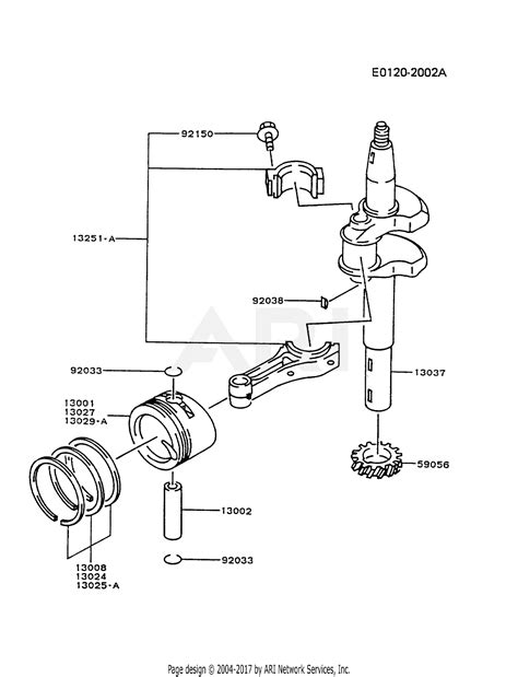 Kawasaki FC150V AS04 4 Stroke Engine FC150V Parts Diagram For PISTON