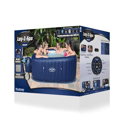 Lay Z Spa Hawaii Hot Tub Airjet Square Inflatable Spa Person Buy Online In Australia At
