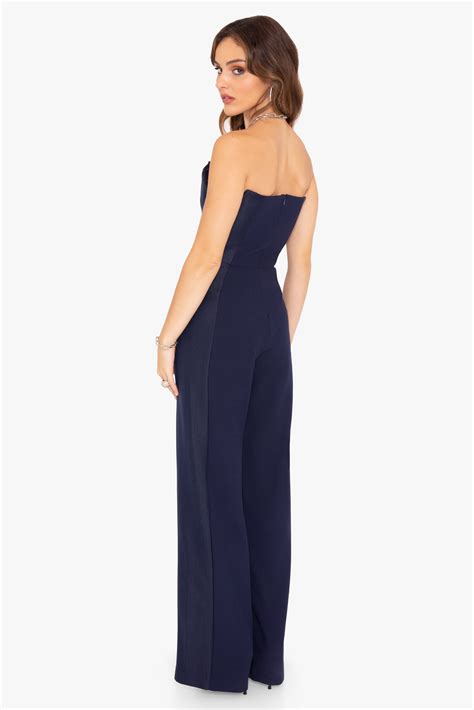 Lena Color Block Jumpsuit Black Halo