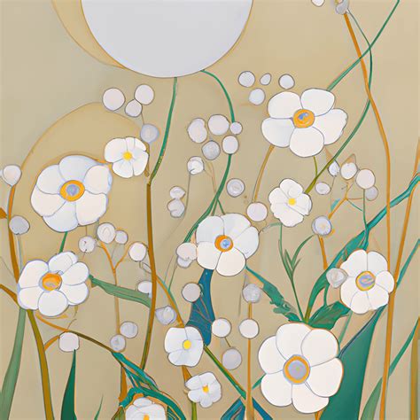 Hilma Af Klint Realism Flowers In Field Digital Graphic · Creative Fabrica