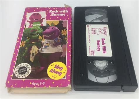 ROCK WITH BARNEY Vhs Video Tape 1991 Sing-Along Purple Dinosaur ...