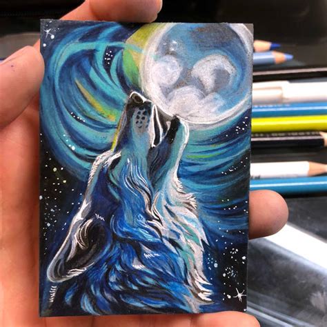 33 Howling Wolf Aceo By Katylipscomb On Deviantart