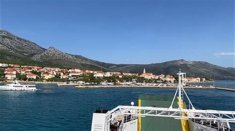 FERRY BOAT FROM OREBIC TO KORCULA CROATIA YouTube