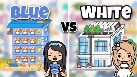 Toca Boca Blue Versus White 💙🤍 Toca Life World Home Designer 🏡🌎