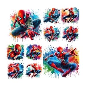 Png Spiderman Watercolor Digital Design Png File For Sublimation