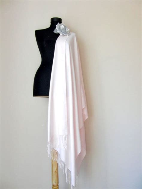 Light Pink Shawl Misty Rose Solid Color Pashmina By RosaShawls 25 00