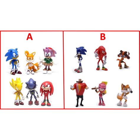 Kit 6 Bonecos Da Turma Do Sonic Modelos A Escolher Sonic Tails Dr