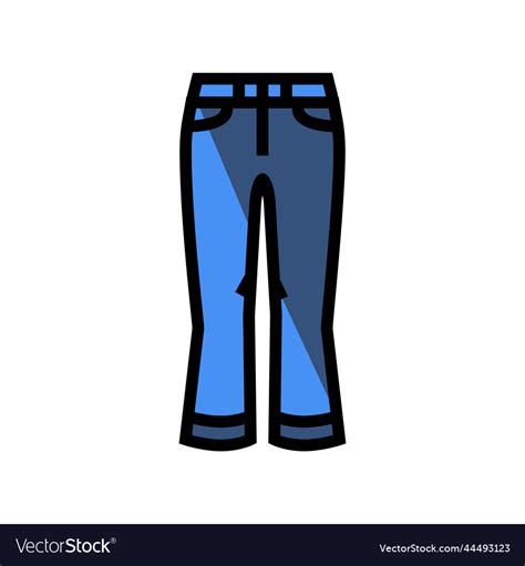 Bootcut Pants Clothes Color Icon Royalty Free Vector Image