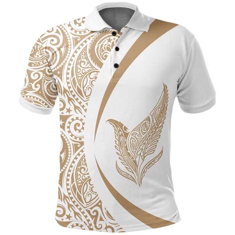 Aio Pride New Zealand Silver Fern Maori Polo Shirt Circle Style