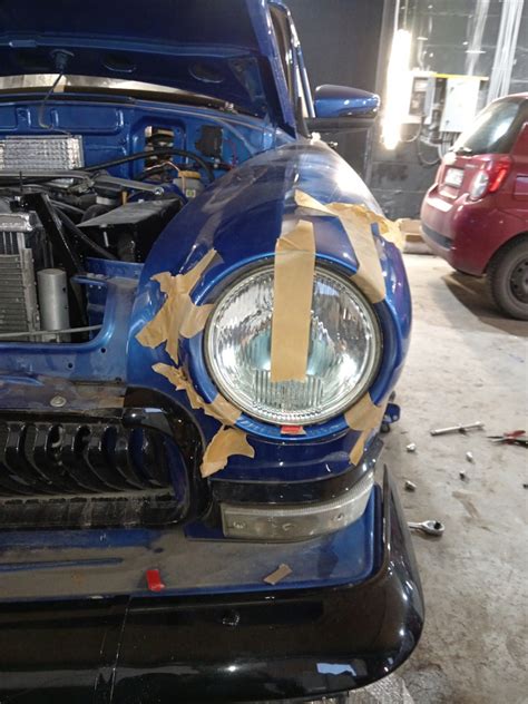 Фары от нивы в газ 21 с заварным козырьком — ГАЗ 21, 4,3 л, 1963 года ...