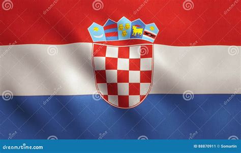 Croatia Flag Vector Set. Different Geometric Shapes. Flat Style ...