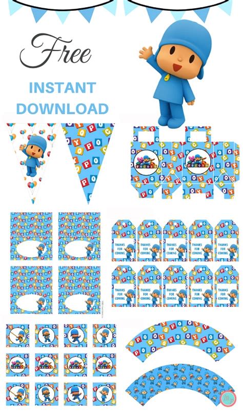 FREE Pocoyo Party Printable Template - Magical Printable