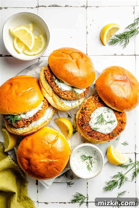 Crispy Air Fryer Salmon Burgers - Mizke