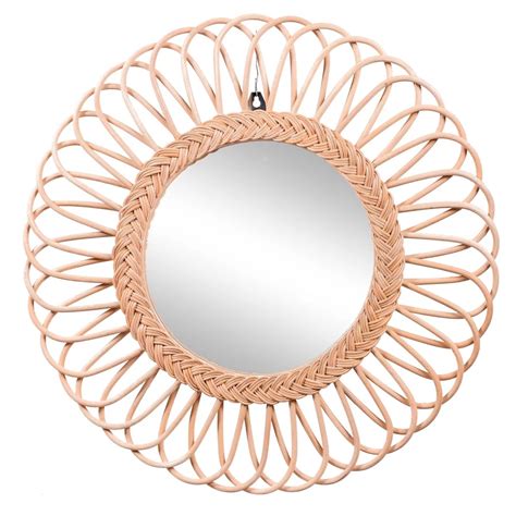 Daisy Le Miroir En Rotin Grand Format En Forme De Fleur D 60 Cm De Chez