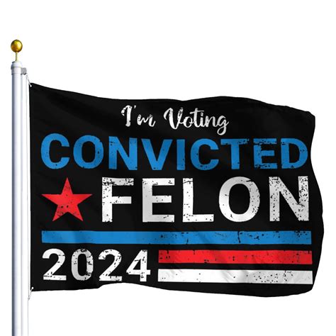 Generic I M Voting For The Convicted Felon 2024 Yard Flags Vote Yard