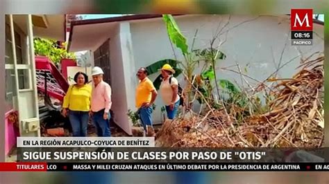 Sigue suspensión de clases por paso de Otis en la región Acapulco