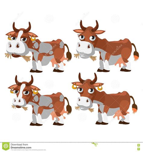 Four Spotted Cartoon Sheep Vector Animals 74687404