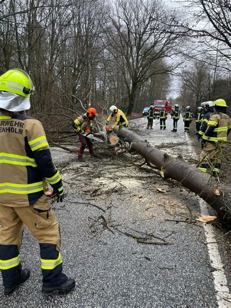 Kreisfeuerwehrverband Segeberg Einsatz Sturmtief Jitka Fegt Ber