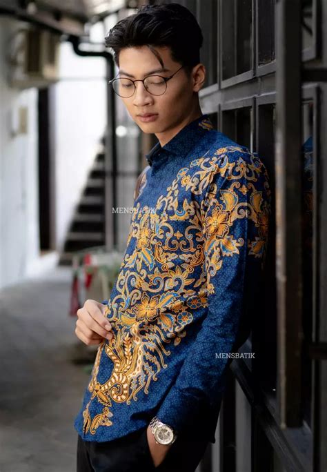 Jual MENSBATIK Mensbatik Samagrata Kemeja Batik Slimfit Pria Lengan