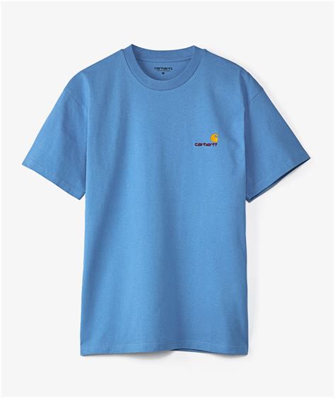 Carhartt Wip American Script T Shirt En Color Azul Svd