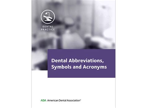 Dental Abbreviations Symbols And Acronyms