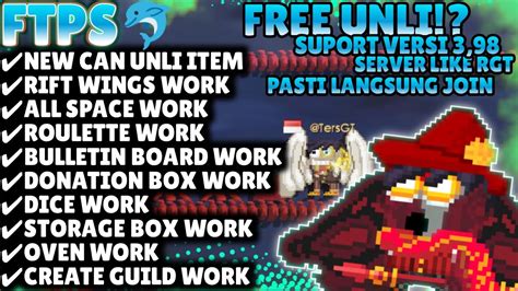 FREE UNLI NEW GROWTOPIA PRIVATE SERVER TERBARU BEST GTPS 2022