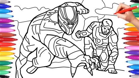 Black Panther Coloring Pages Marvel