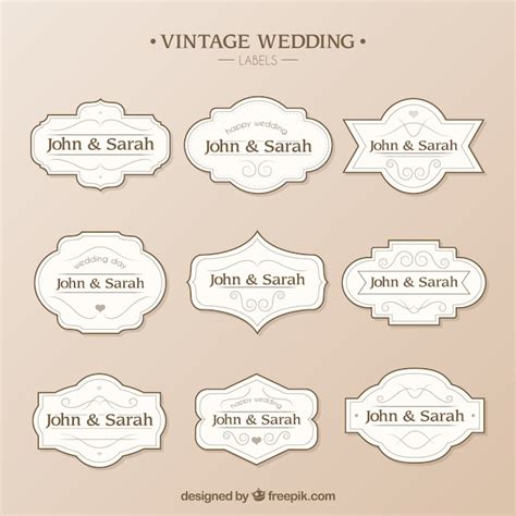 Printable Wedding Label Templates Floral Wedding Labels Vector | Free