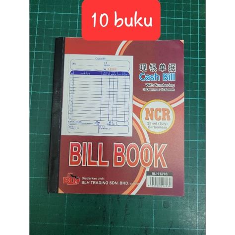 3Ply 6 X 7 Carbonless NCR Cash Bill Book With Numbering 25 Sets X 3