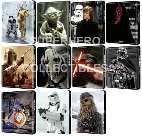 Zavvi Star Wars Steelbook Complete Set 11 Films 4k Ultra Hd Blu Ray Sealed Ebay