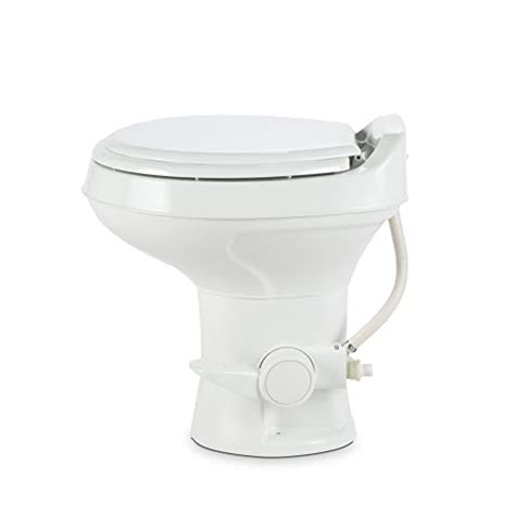 Dometic 320 RV Toilet Gravity Flush With Enameled Wood Seat