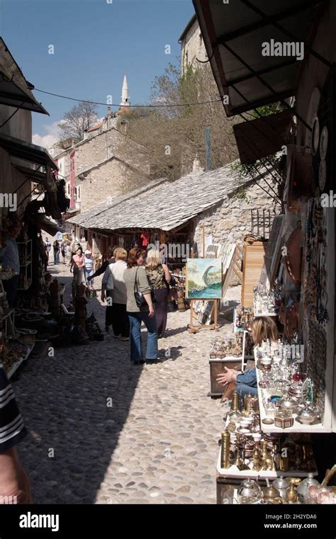 Bosnien Herzegowina Mostar Altstadt Kujundziluk Stra E Alte Br Cke