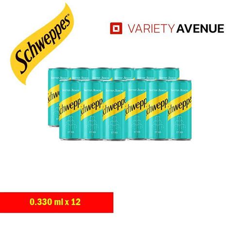 Schweppes(швепс) Биттер Лемон 0.33л 12 банок газированный напиток ...