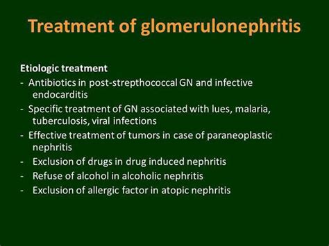 Treatment Of Glomerulonephritis Medizzy