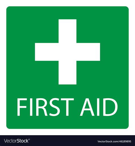 Green first aid kit emergency icon with cross sign